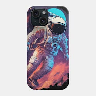 Astronaut lost in galaxy Phone Case