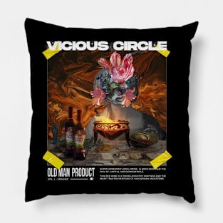 Vicious Circle Streetwear T-Shirt Design Pillow