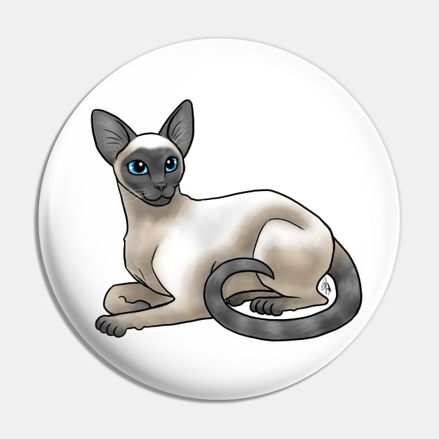 Cat - Siamese - Blue Point Pin by Jen's Dogs Custom Gifts and Designs