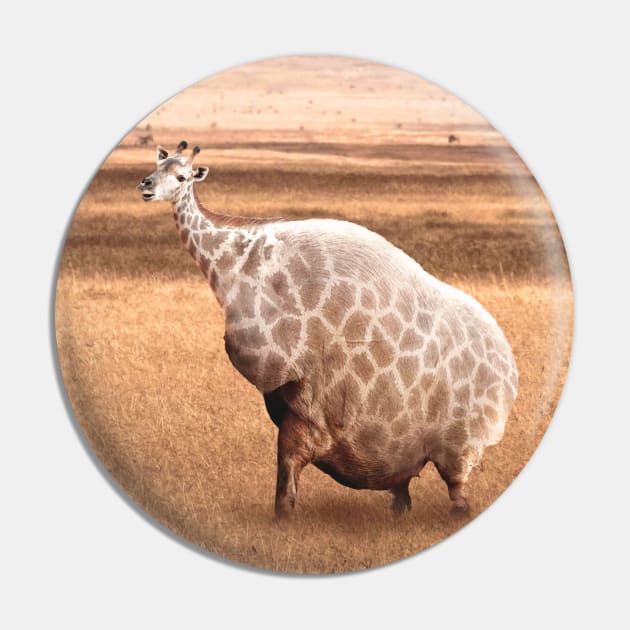 Cute Funny Fat Giraffe Pin by Random Galaxy