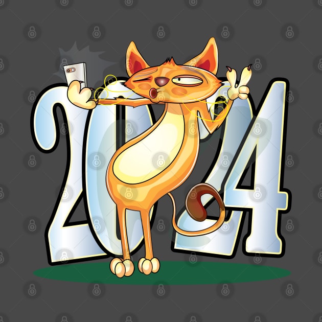 New Year 2024 Cat by ArticArtac