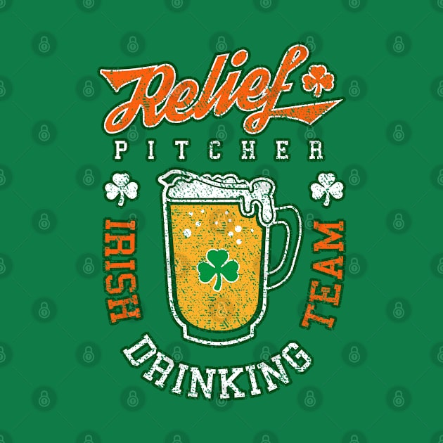 Irish Drinking Team Relief Pitcher St. Patrick's Day Beer by Grandeduc