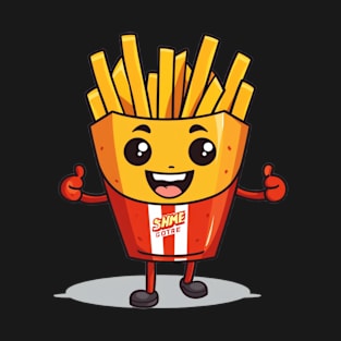 kawaii french fries T-Shirt cute potatofood T-Shirt