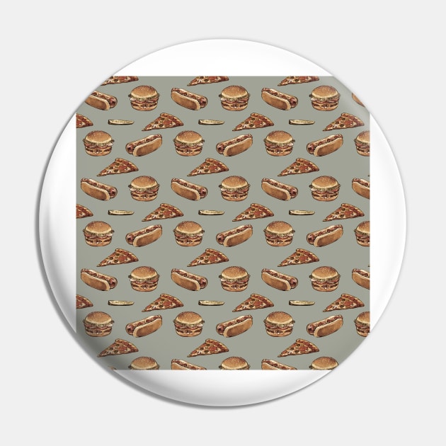 Fast Food Pattern Pin by jessicawarrick