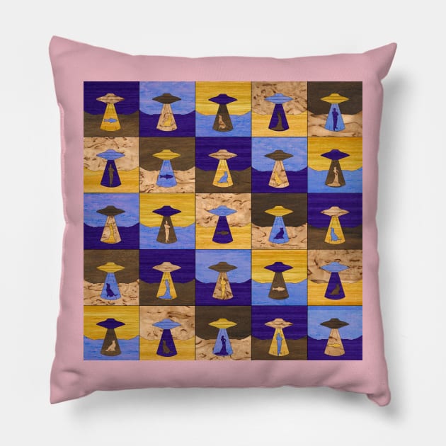 Alien Shopping List Pillow by Gregg Standridge