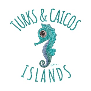 Turks & Caicos Islands Seahorse (Distressed) T-Shirt