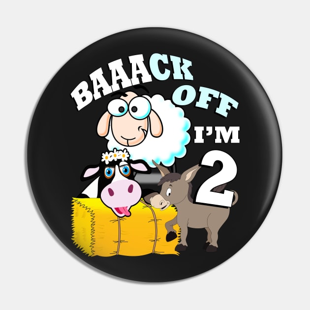 Birthday for Two Year Old, Farm Birthday Party Theme, 2 Baaack Off I’m 2 Farm Themed Birthday Gift Pin by tamdevo1