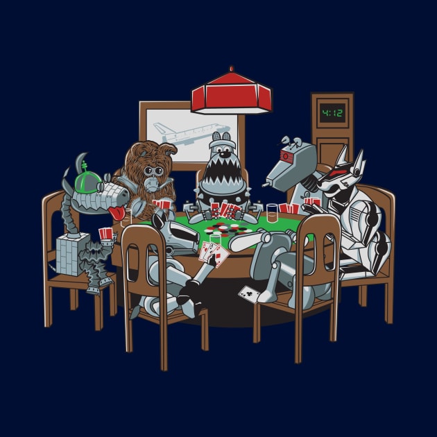 Robot Dogs Playing Poker by zomboy