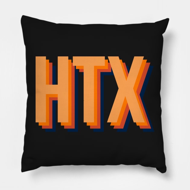 HTX in orange Pillow by emilykroll