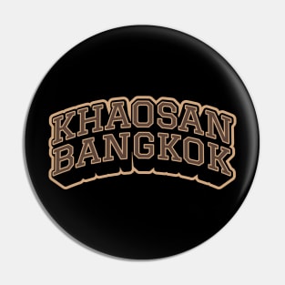 Khaosan Road Bangkok - Backpacker's Paradise College Shirt Style Pin