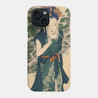 Forest elf, japanese ukiyo e art style Phone Case