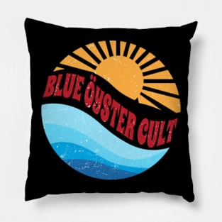 Blue Öyster Graphic Proud Name Personalized Birthday 70s 80s 90s Vintage Style Pillow