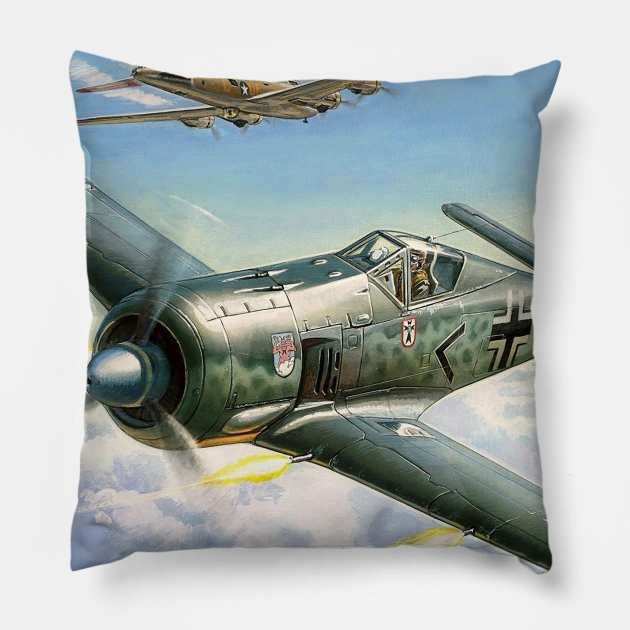 Fw190 Pillow by Aircraft.Lover