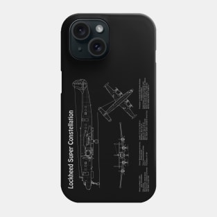 Lockheed L-1049 Super Constellation Blueprint Plan - PDpng Phone Case