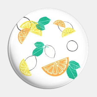 Refreshing Citrus Fruits Pin