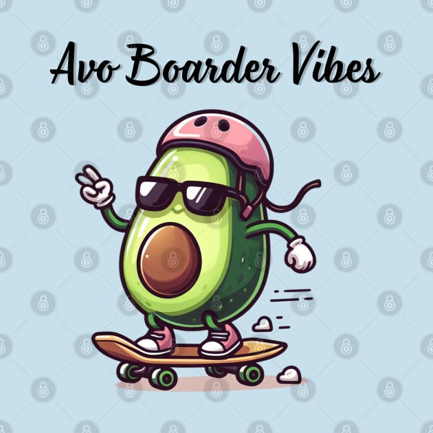 Avo boarder vibes - kawaii avocado by Syntax Wear