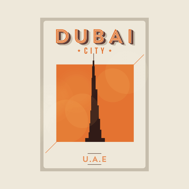 Dubai city poster by kursatunsal