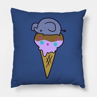 Elephant Icecream Cone Pillow