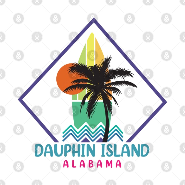 Dauphin Island Alabama Surfboard by kalponik