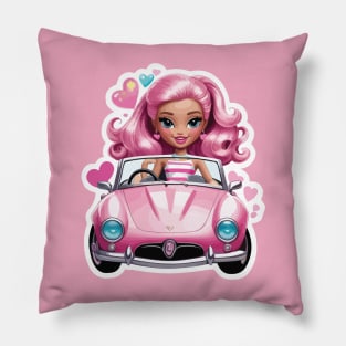 Pink Barbie Car Pillow