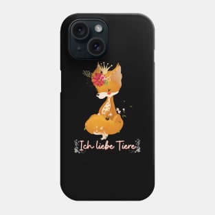 Fuchs Liebe Tiere Prinzessin Blumen Süß Phone Case