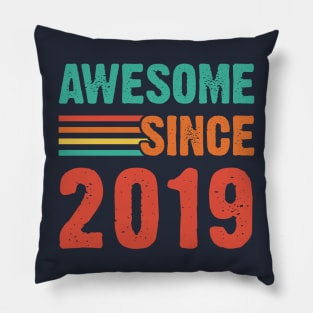 Vintage Awesome Since 2019 Pillow