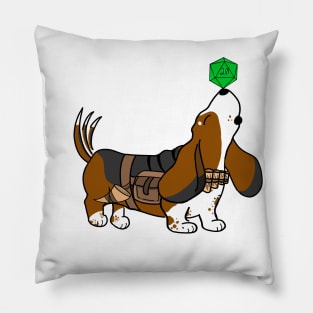 Basset Hound Bard | DND Dogs | Fantasy Art Pillow