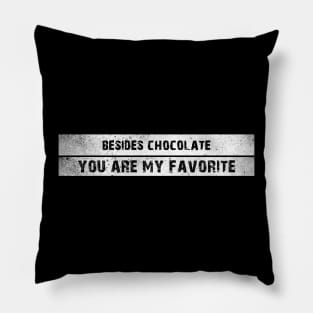 Besides Chocolate You Are My Favorite Pillow