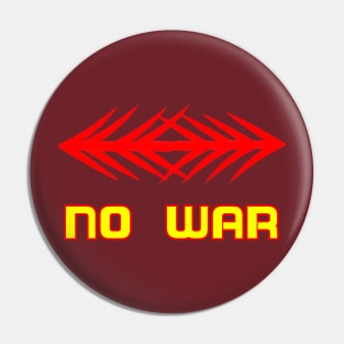 no War text Art design. Pin