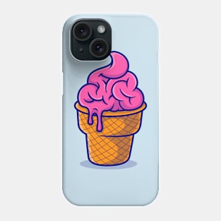 Cute Brain Ice Cream Cartoon Phone Case