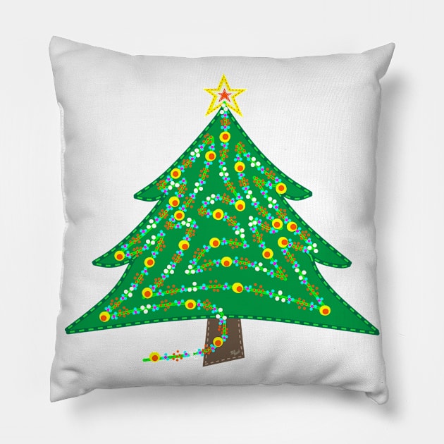 O Tannenbaum (Christmas Art) Pillow by Bill Ressl at Center To Awaken Kindness