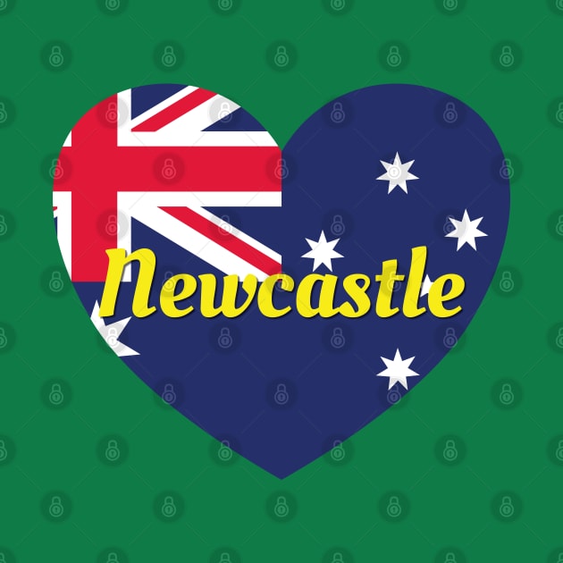 Newcastle NSW Australia Australian Flag Heart by DPattonPD