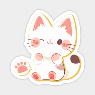 Cute Cat Winking Magnet