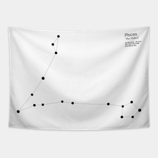 Pisces Zodiac Constellation Tapestry