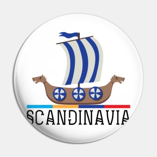 scadinavian ship for nordic countries lovers, Summer shirt Pin