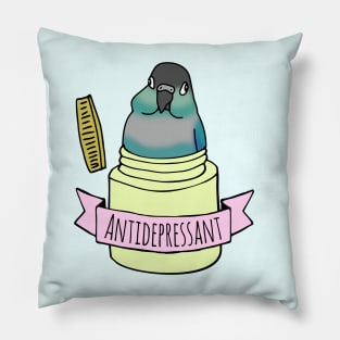 antidepressant turquoise conure Pillow