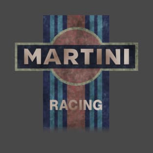 Distressed Martini Racing Design T-Shirt