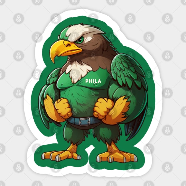 Philadelphia Reimagined Alternative Fighting Mascot - Philadelphia Eagles  Football Team - Sticker