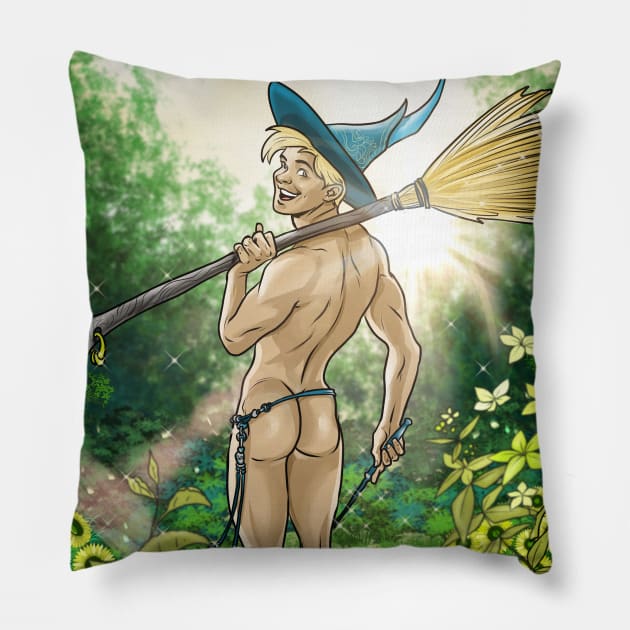 Witch Boys Sunny Pillow by JoeBoy101