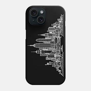 New York Skyline - White Phone Case