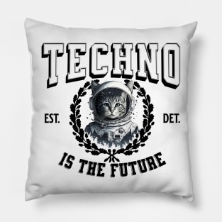 TECHNO  - Is The Future (black) Pillow