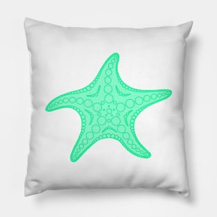 Starfish (cyan) Pillow