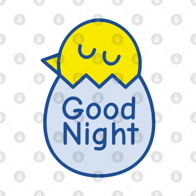 Good Night Baby Duck Vector Illustration by wombatbiscuits