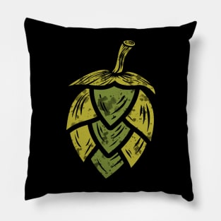 Vintage Beer Hops Pillow