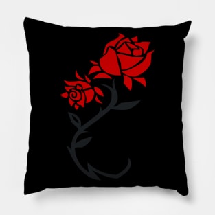 Red Rose Flower Pillow