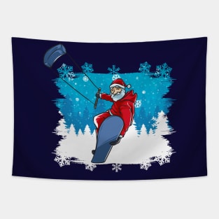 Santa Claus Snow Kite Christmas Sports Tapestry