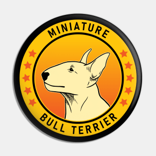 Miniature Bull Terrier Dog Portrait Pin