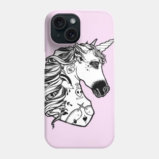 Tattooed Unicorn Phone Case