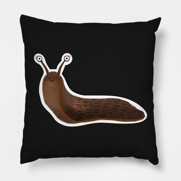 Slug sticker Pillow by LoneJensen