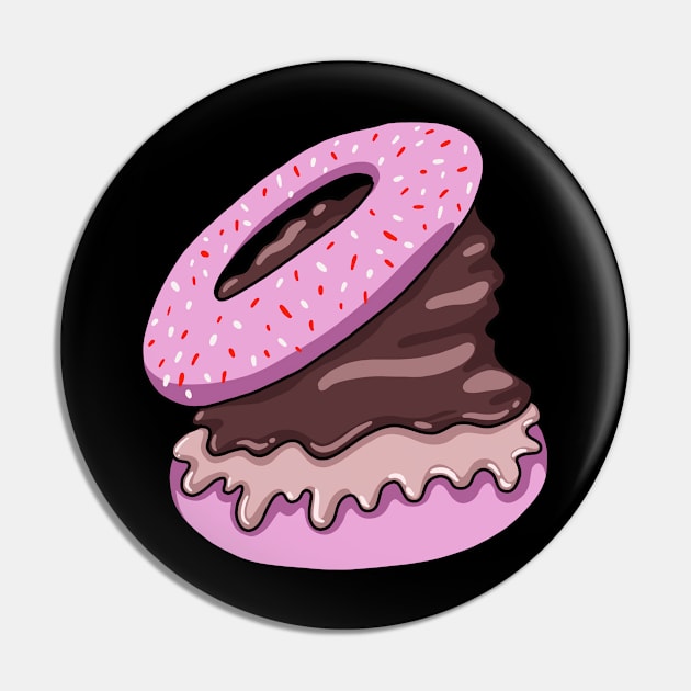 Yummy Donut Full Of Chocolate Pin by isstgeschichte